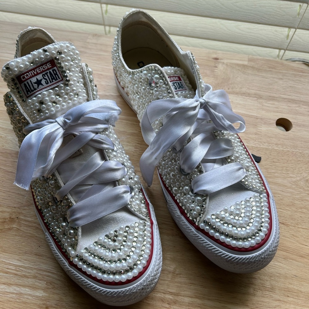 Converse Women's White Pearl Sneakers